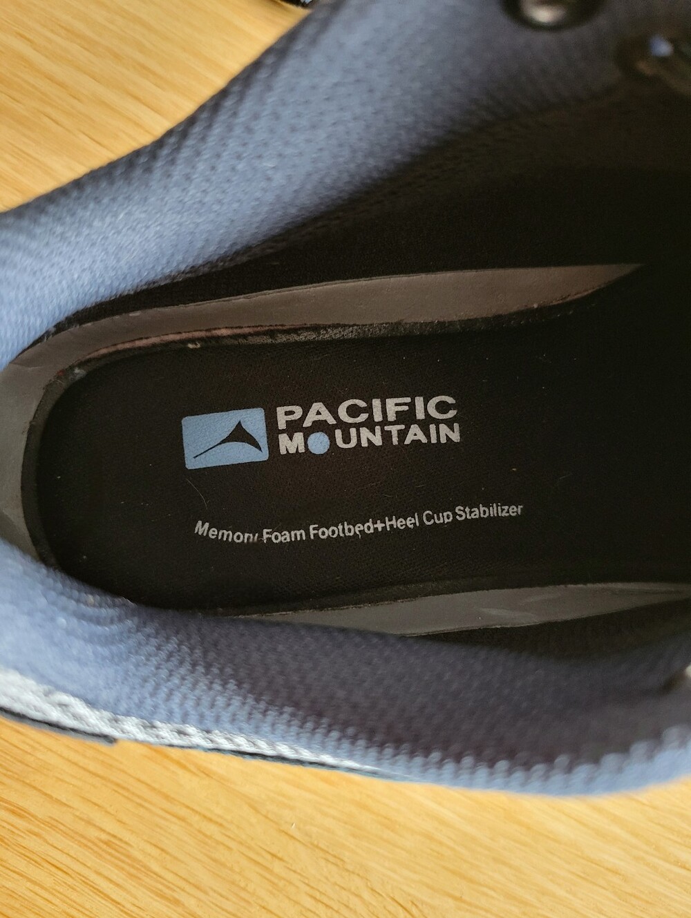 Womens Waterproof Trail Sneakers - Blue Gray Lightweight Hiking Shoes - Picture 5 of 5